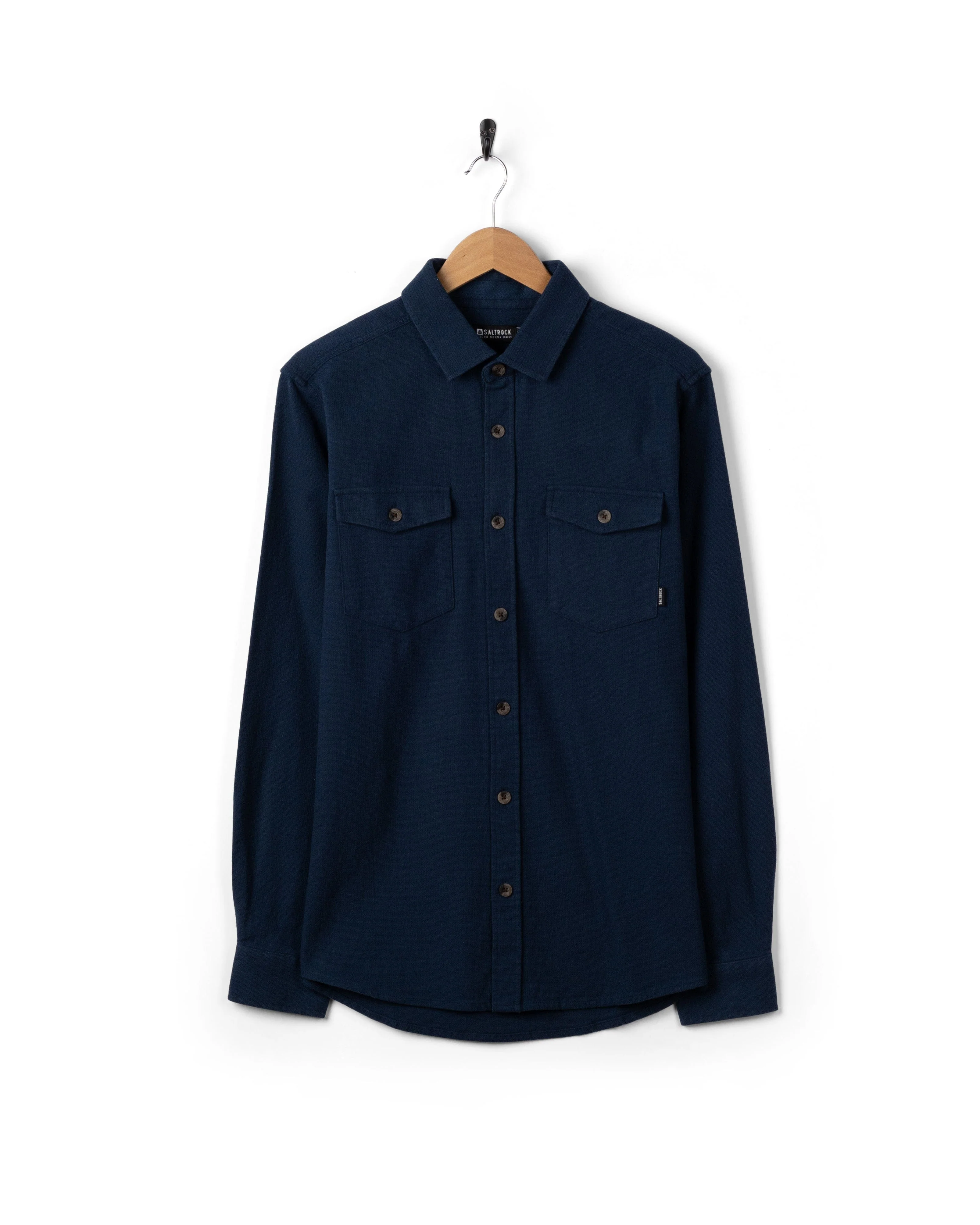 Penare 2 Mens Long Sleeve Shirt in Blue - Image 7