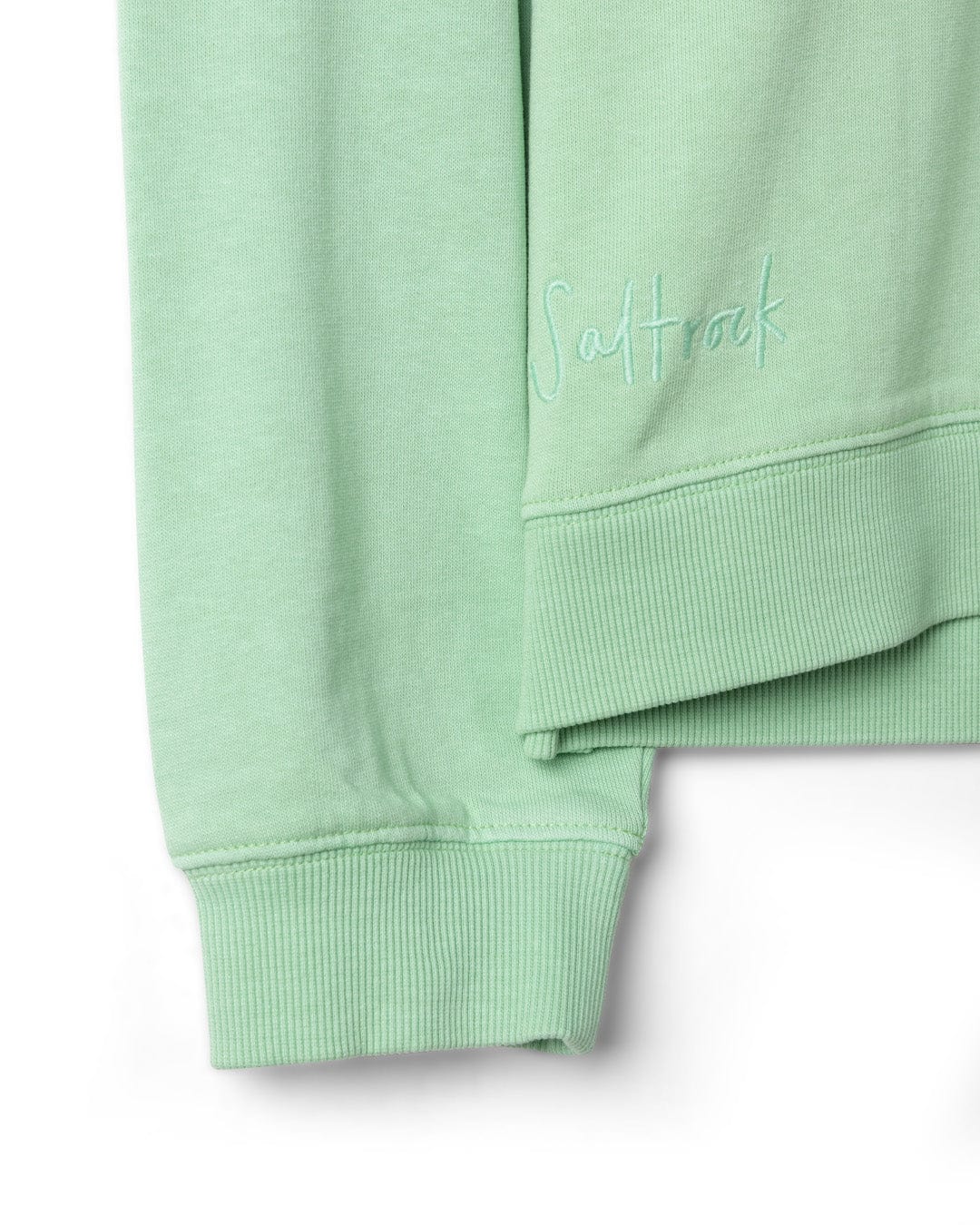 Penny Womens V-Neck Sweatshirt in Light Green - Image 8