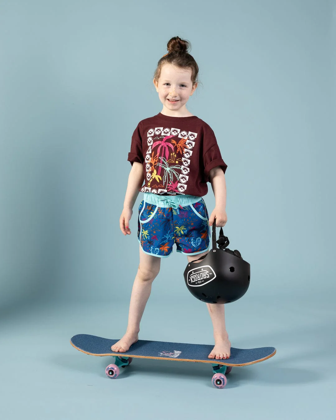 Pia Kids Recycled Boardshorts in Blue - Image 2