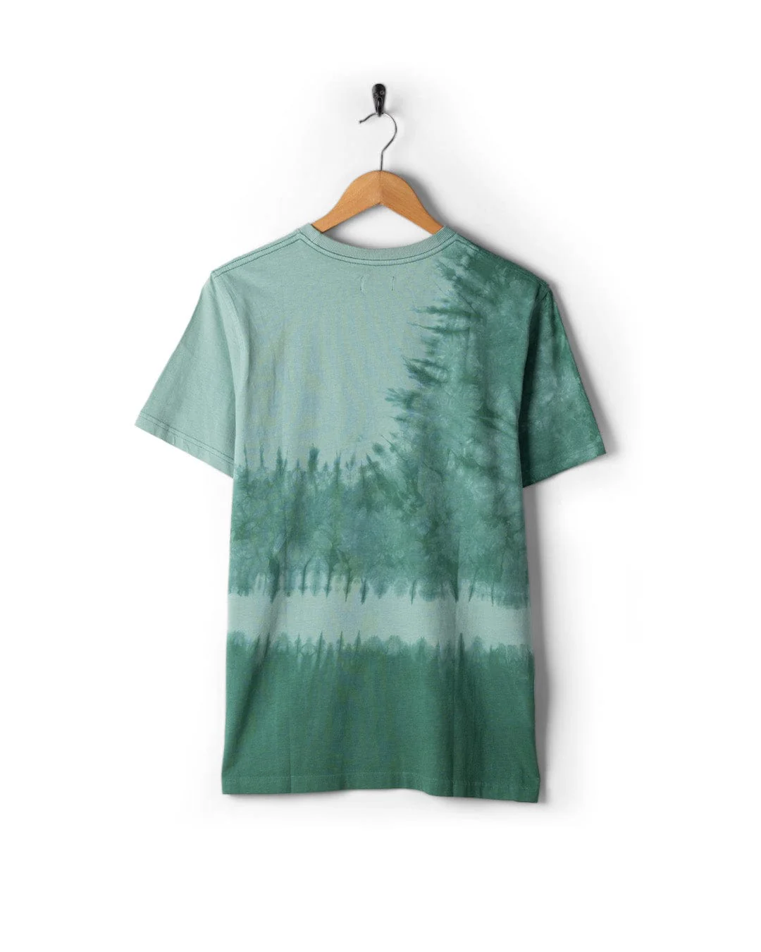 Pitcher Embroidery Mens Tie Dye T-Shirt -Green - Image 6