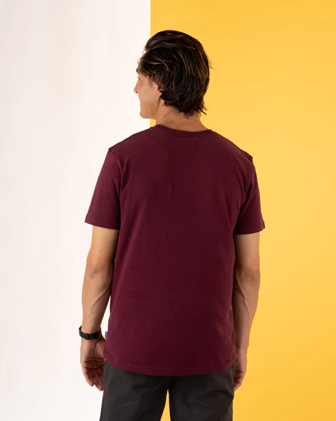 Pitcher Mens Short Sleeve T-Shirt -Dark Purple - Image 3