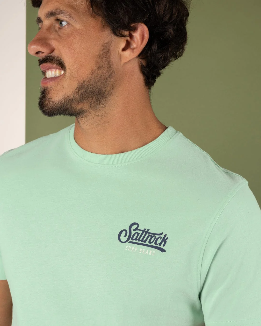 Pitcher Mens Short Sleeve T-Shirt in Light Green - Image 5