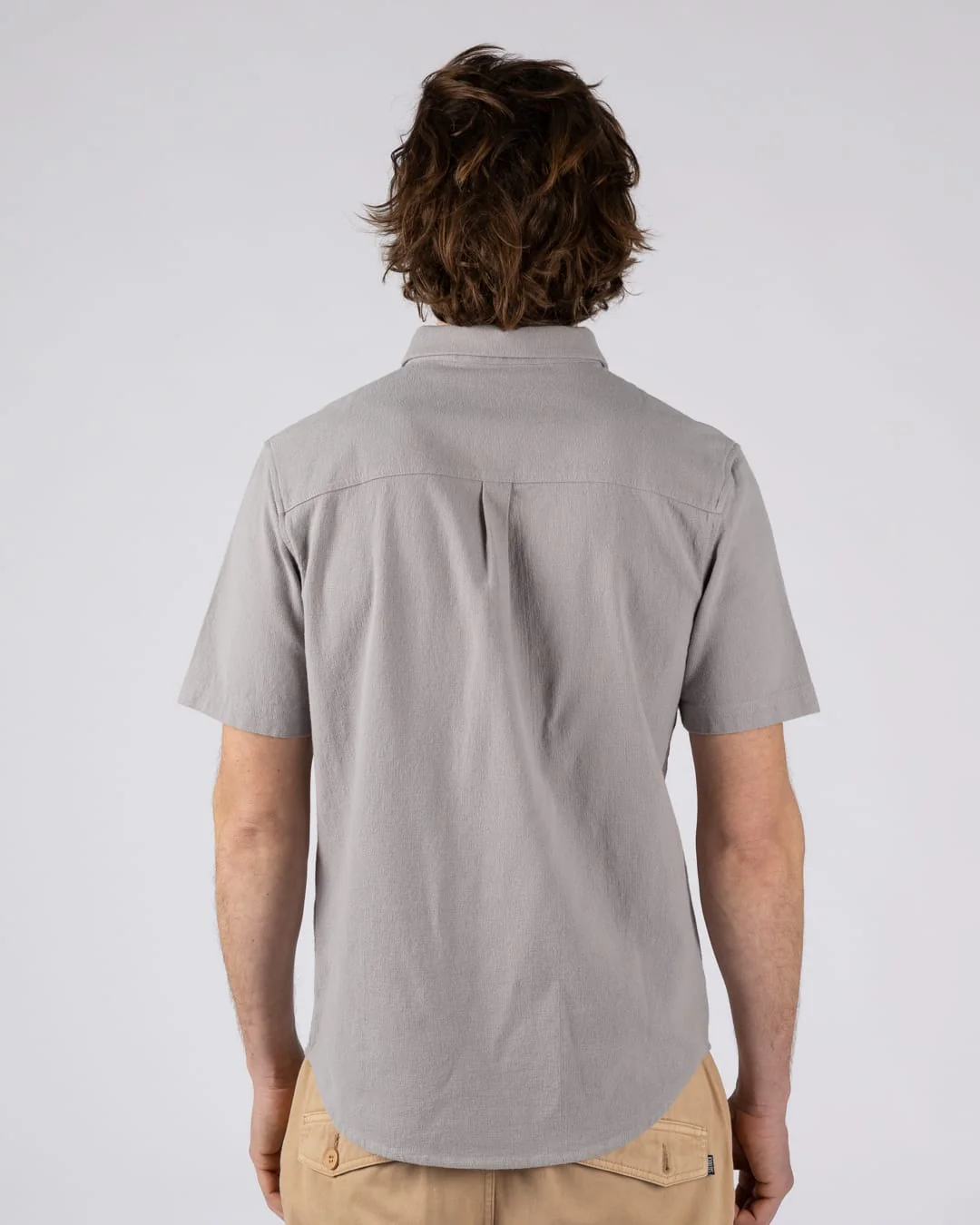 Polperro Mens Short Sleeve Shirt in Grey - Image 7