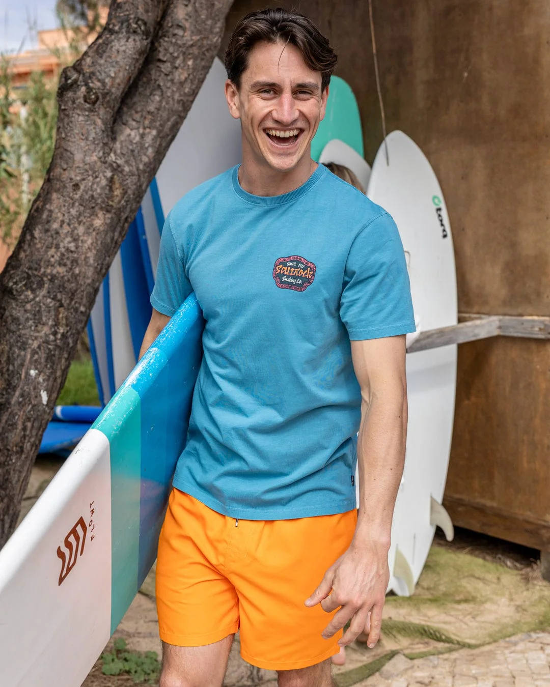 Putts Mens Swimshorts in Orange - Image 2