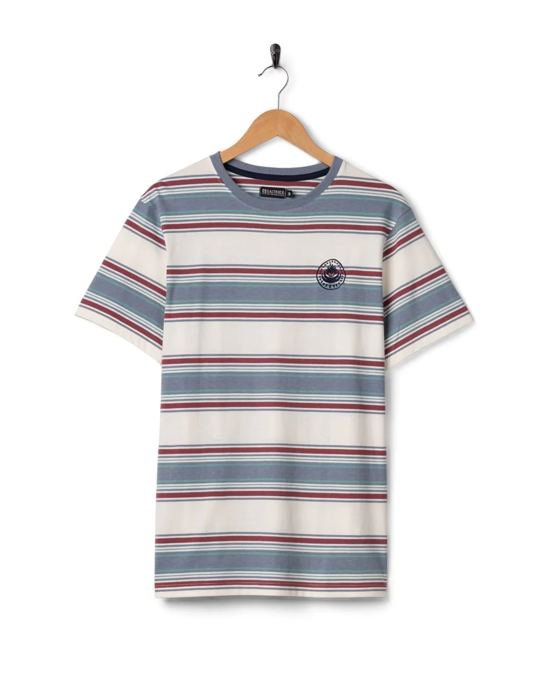 Race Heritage Mens Short Sleeve T-Shirt in Cream - Image 2