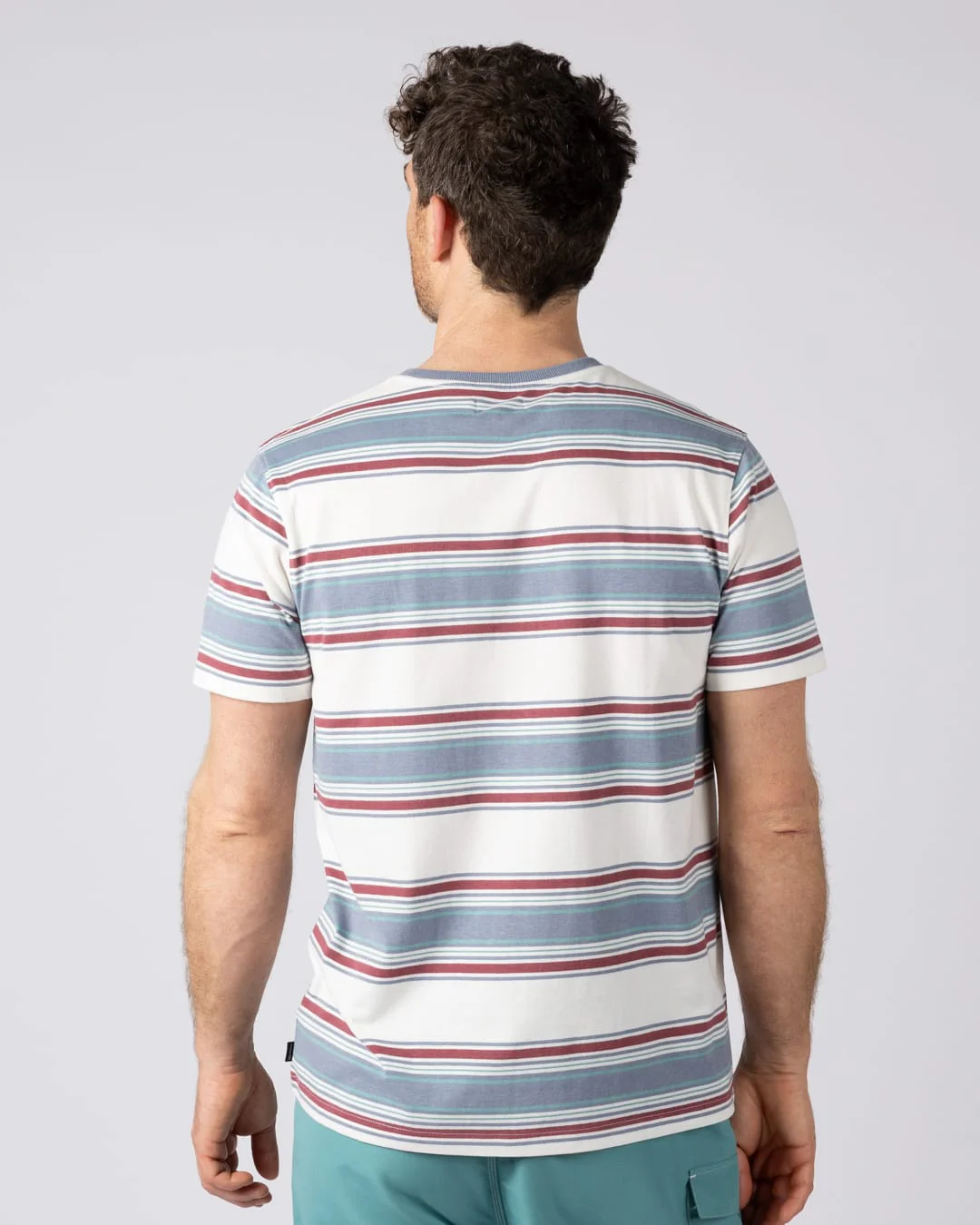 Race Heritage Mens Short Sleeve T-Shirt in Cream - Image 4