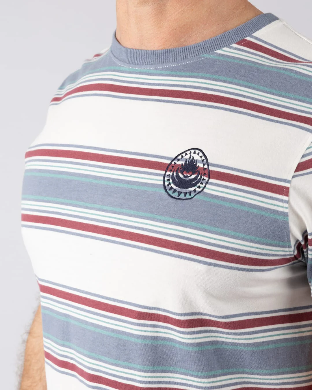 Race Heritage Mens Short Sleeve T-Shirt in Cream - Image 5
