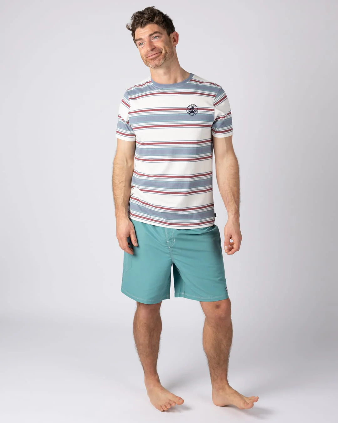 Race Heritage Mens Short Sleeve T-Shirt in Cream - Image 7