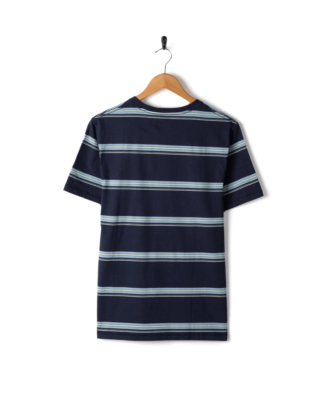 Race Mens Striped T-Shirt in Blue - Image 5