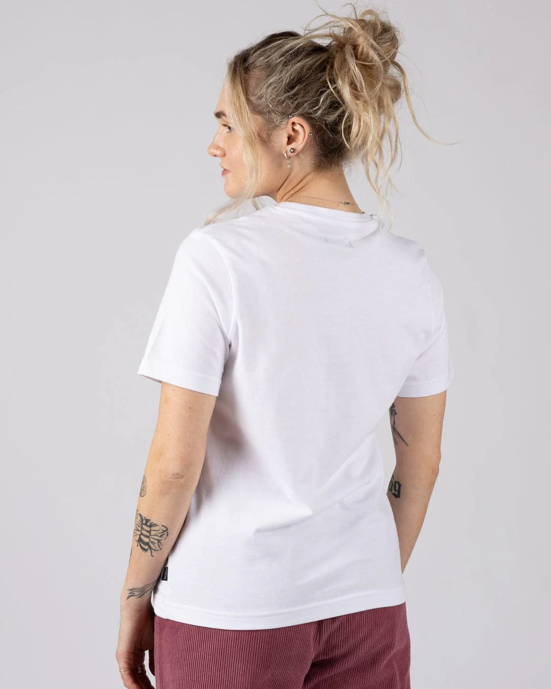 Rainbow Script  Womens Short Sleeve T-Shirt in White - Image 6
