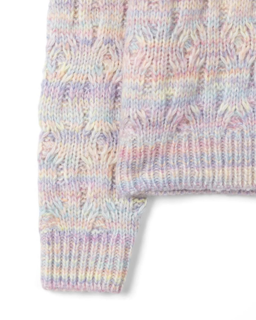 Reeny Womens Pastel Cable Jumper in Purple - Image 12