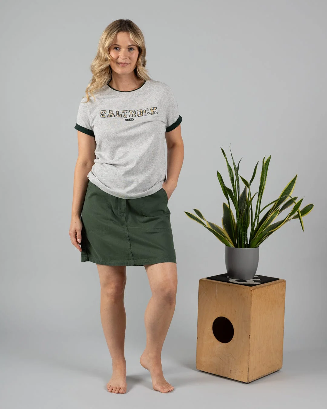 Remi Womens Skirt in Green - Image 4