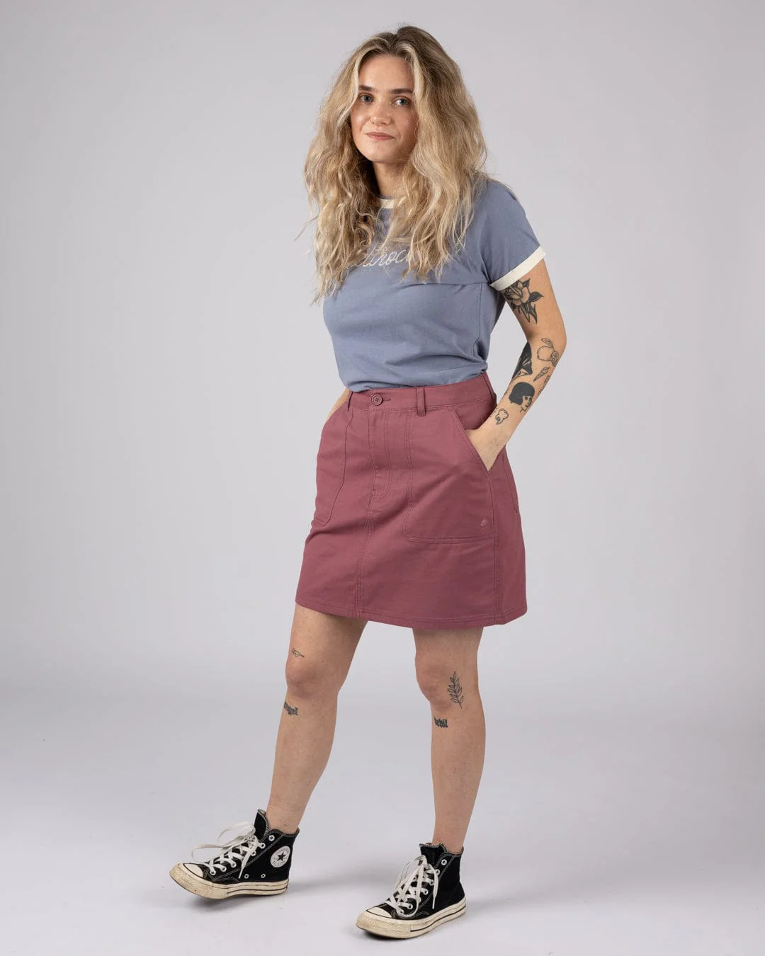 Remi Womens Skirt in Dark Pink - Image 2