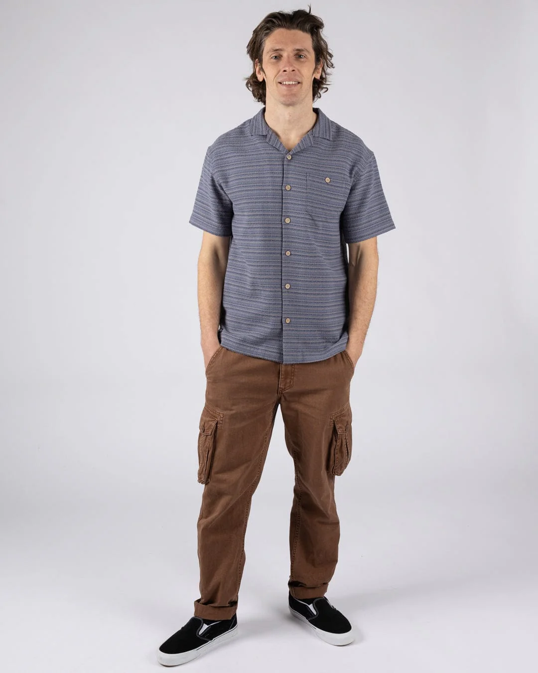 Resort Shirt Mens Short Sleeve Shirt in Blue - Image 10