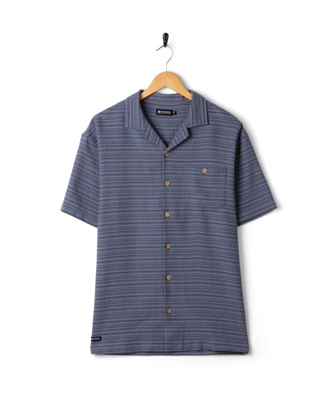Resort Shirt Mens Short Sleeve Shirt in Blue - Image 4