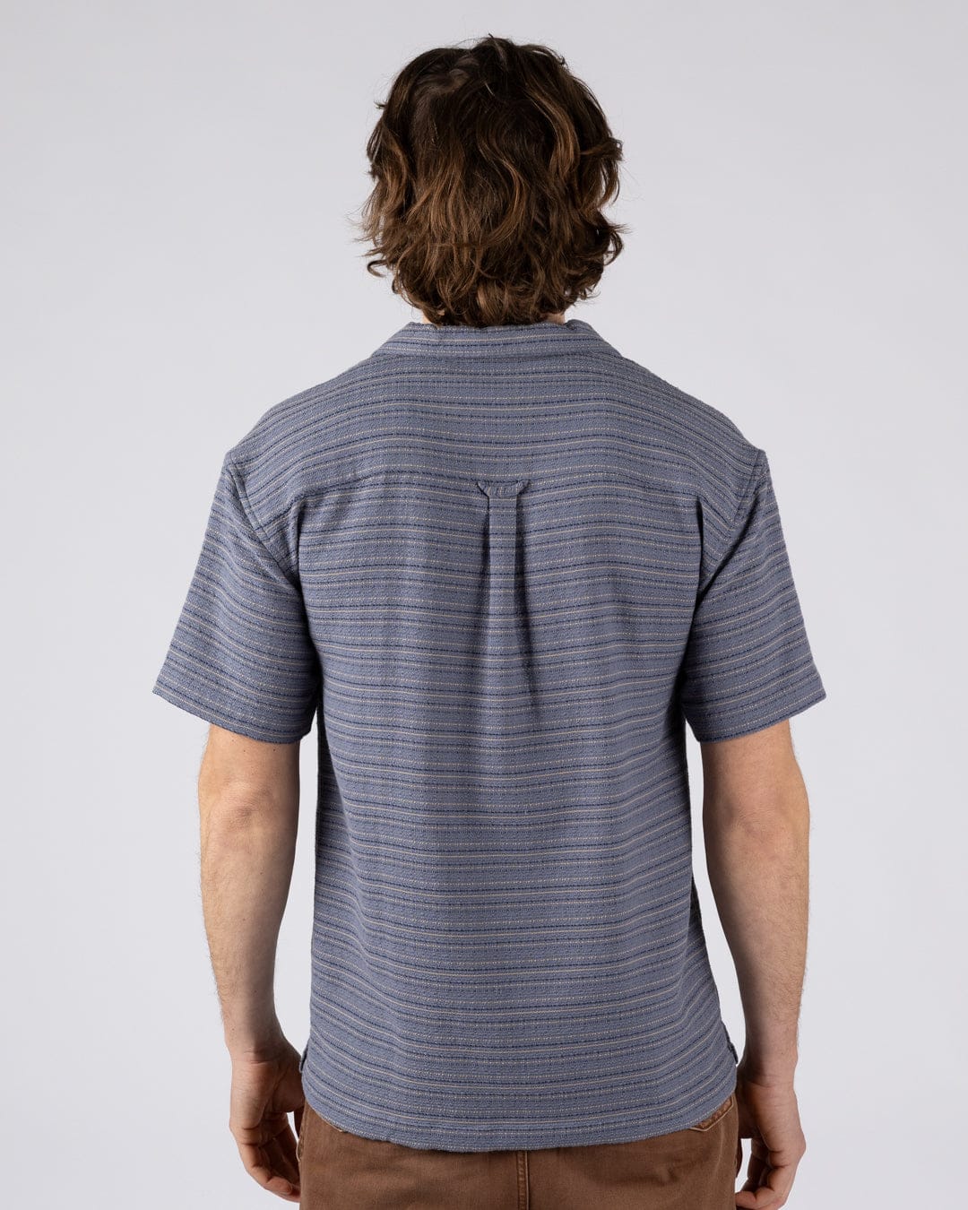 Resort Shirt Mens Short Sleeve Shirt in Blue - Image 6