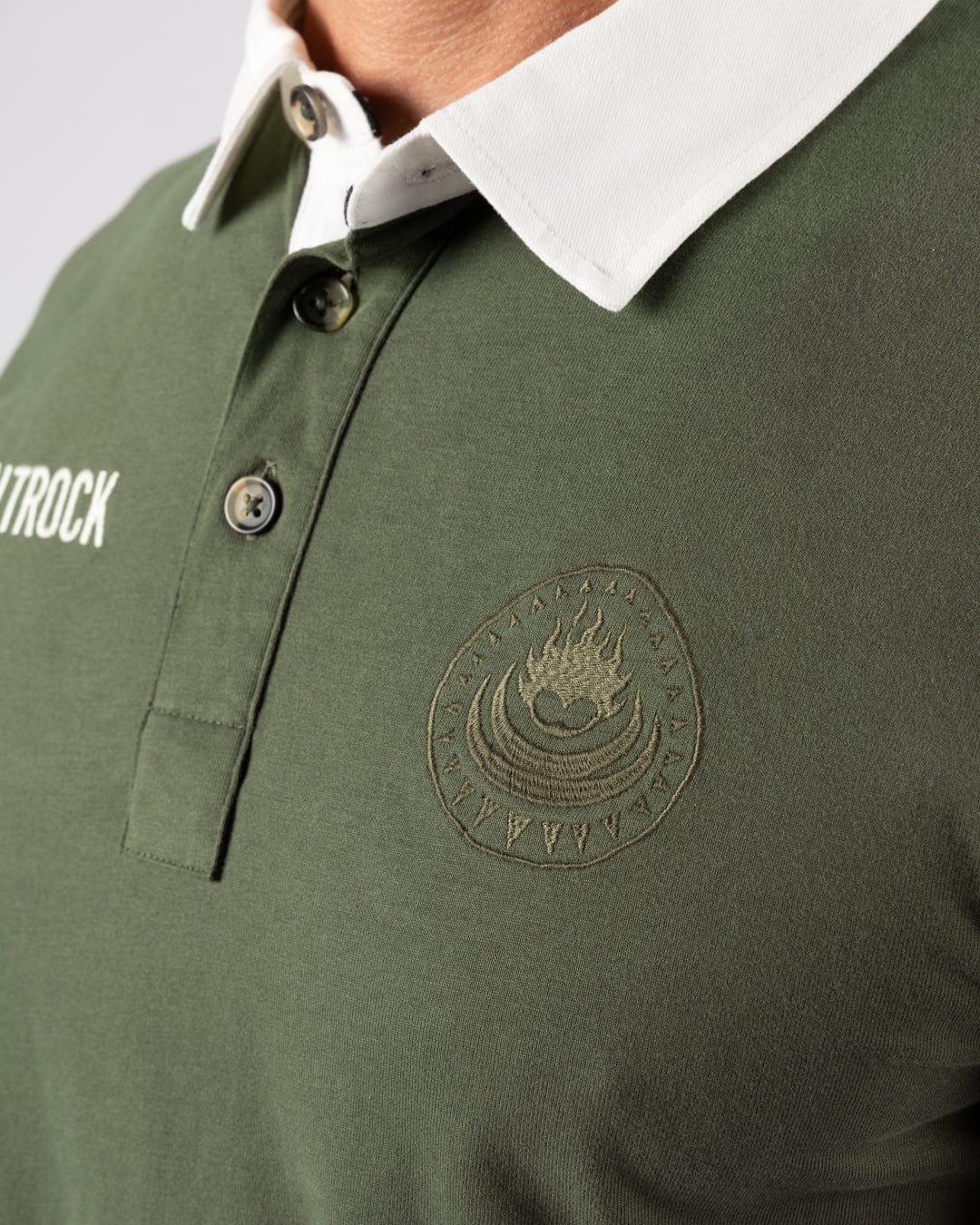 Rugby Field Notes Mens Long Sleeve T-Shirt in Dark Green - Image 4