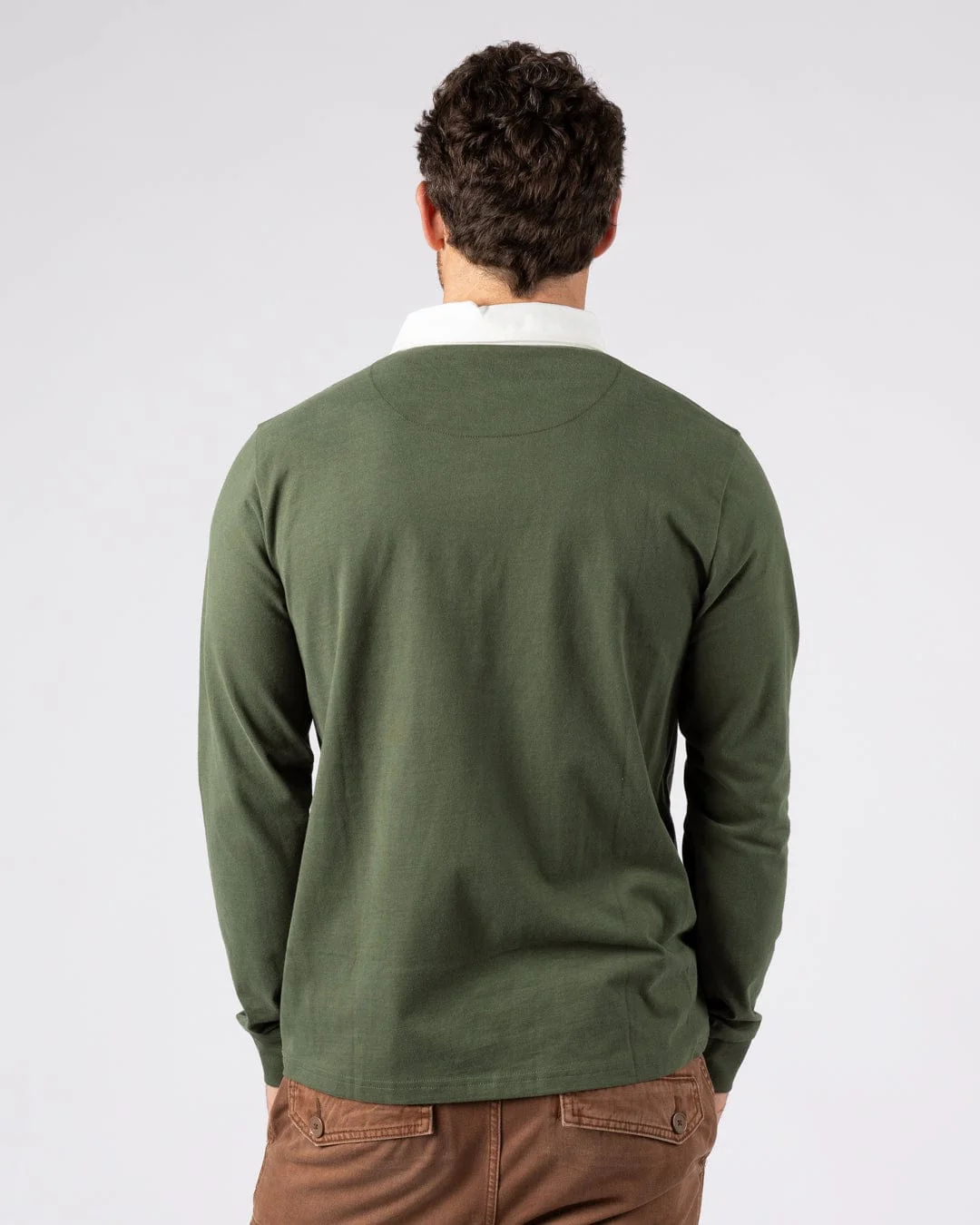 Rugby Field Notes Mens Long Sleeve T-Shirt in Dark Green - Image 5