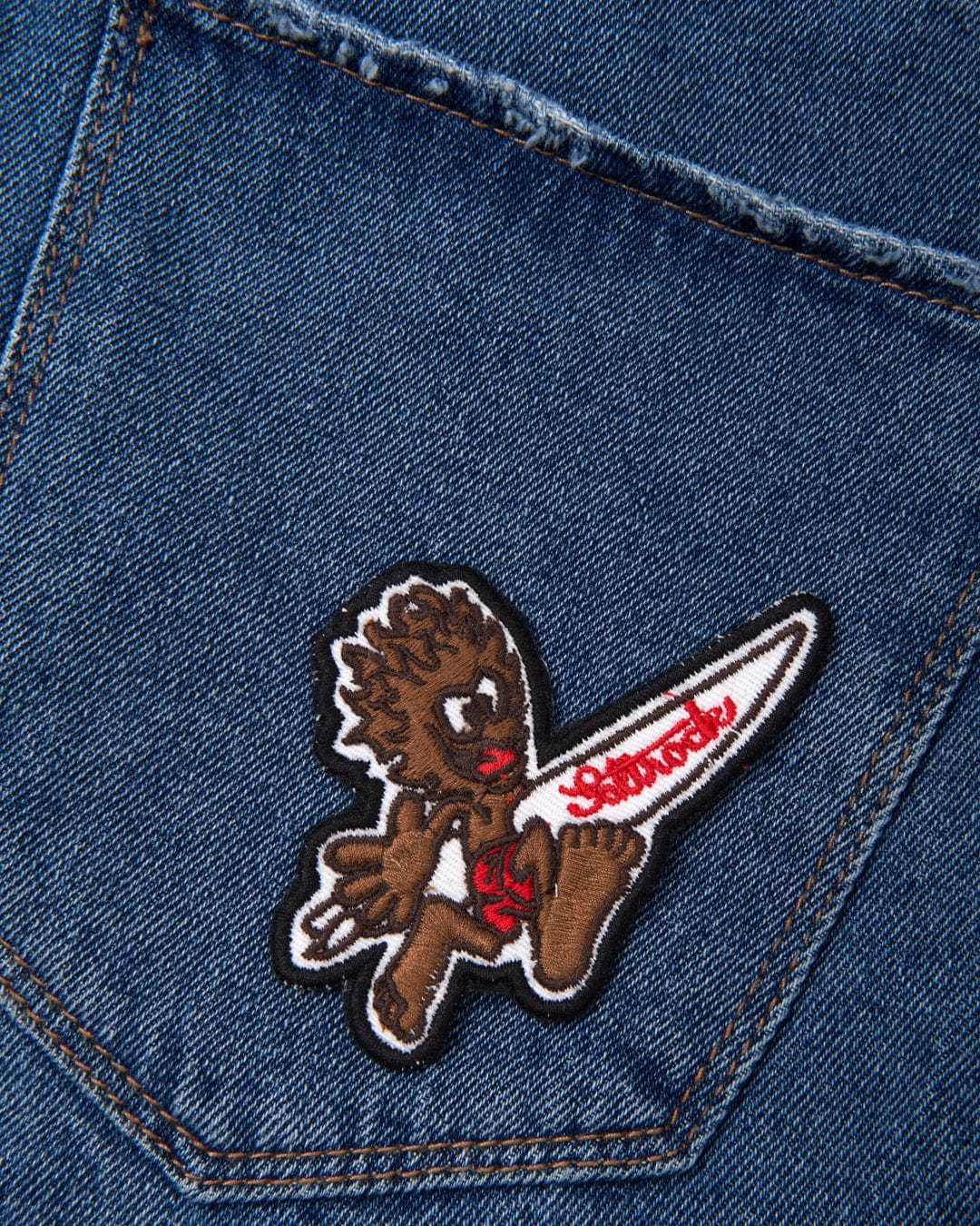 Running Man Patches in Brown - Image 3