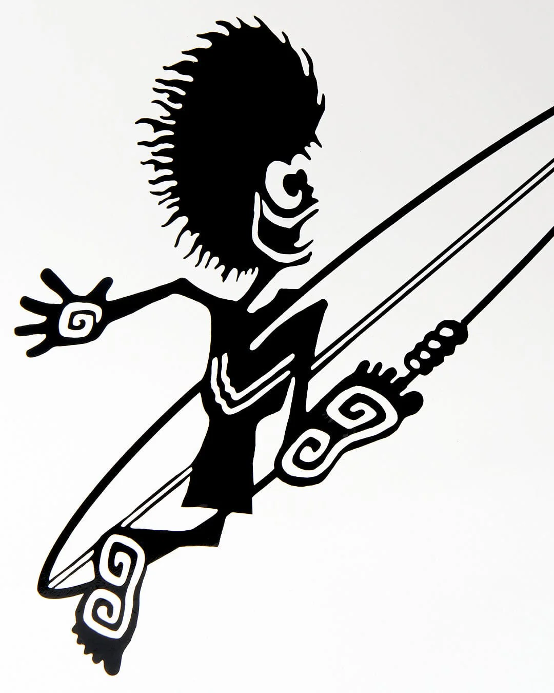 Running Man Classic Van Sticker in Black - Image 4