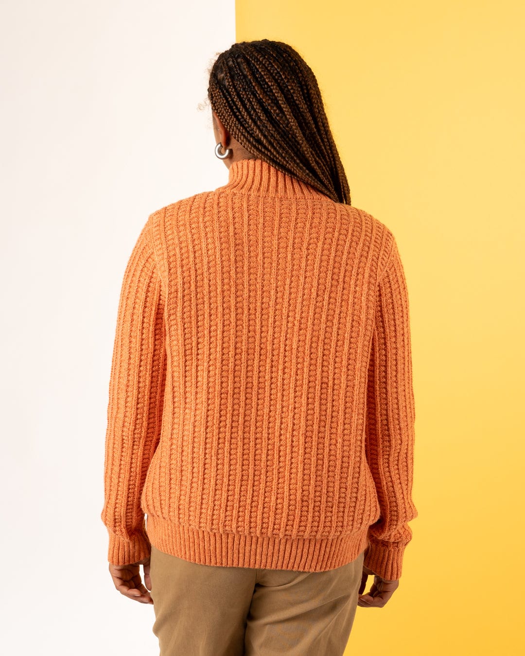 Rupa Womens Borg Lined Knit in Orange - Image 8