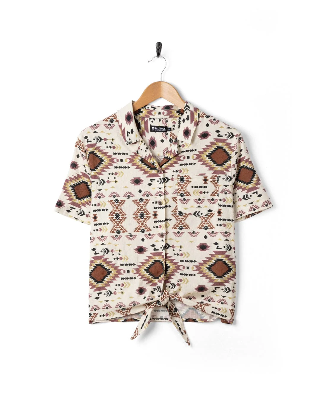 Sabina Womens Short Sleeve Shirt in Cream - Image 11