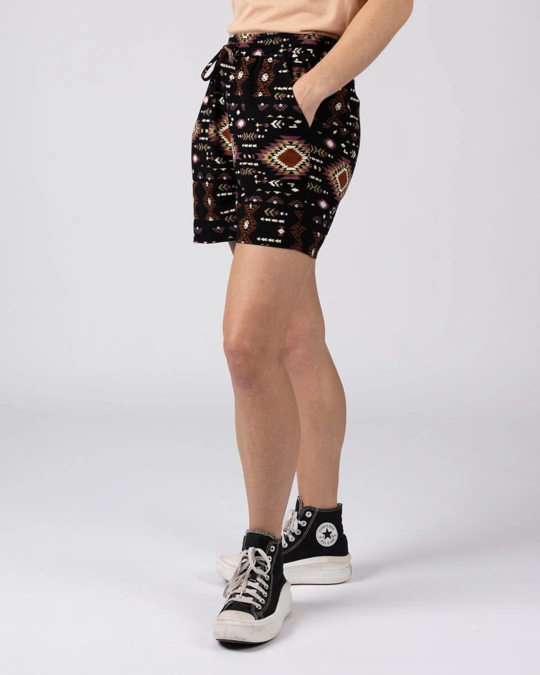 Sabina Womens Woven Short in Dark Grey - Image 6