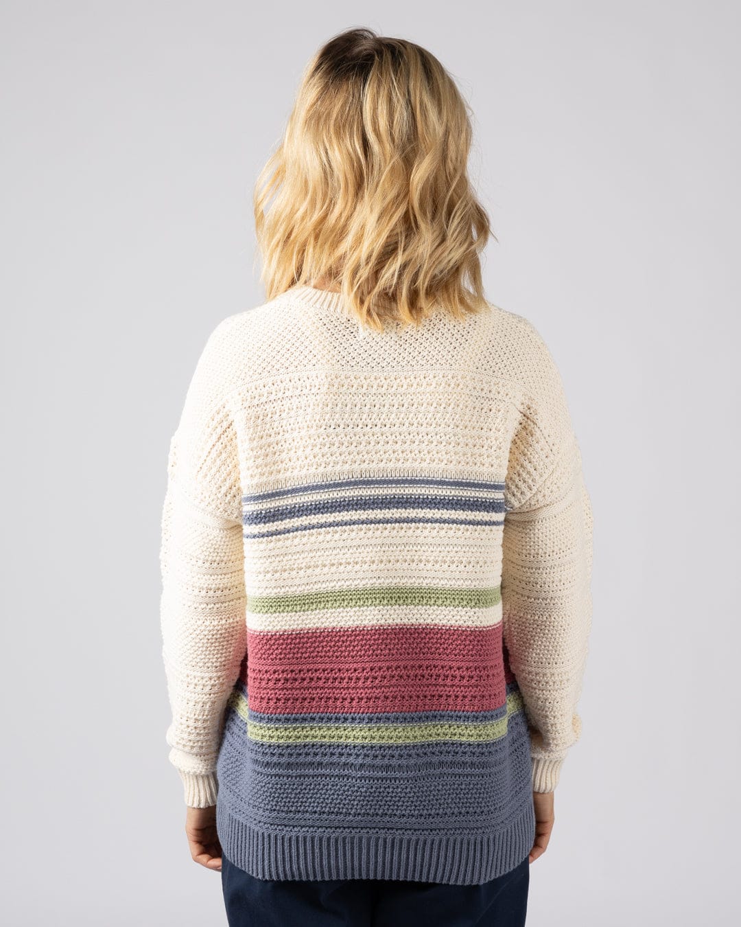 Sable Womens Long Sleeve Jumper in Cream - Image 5
