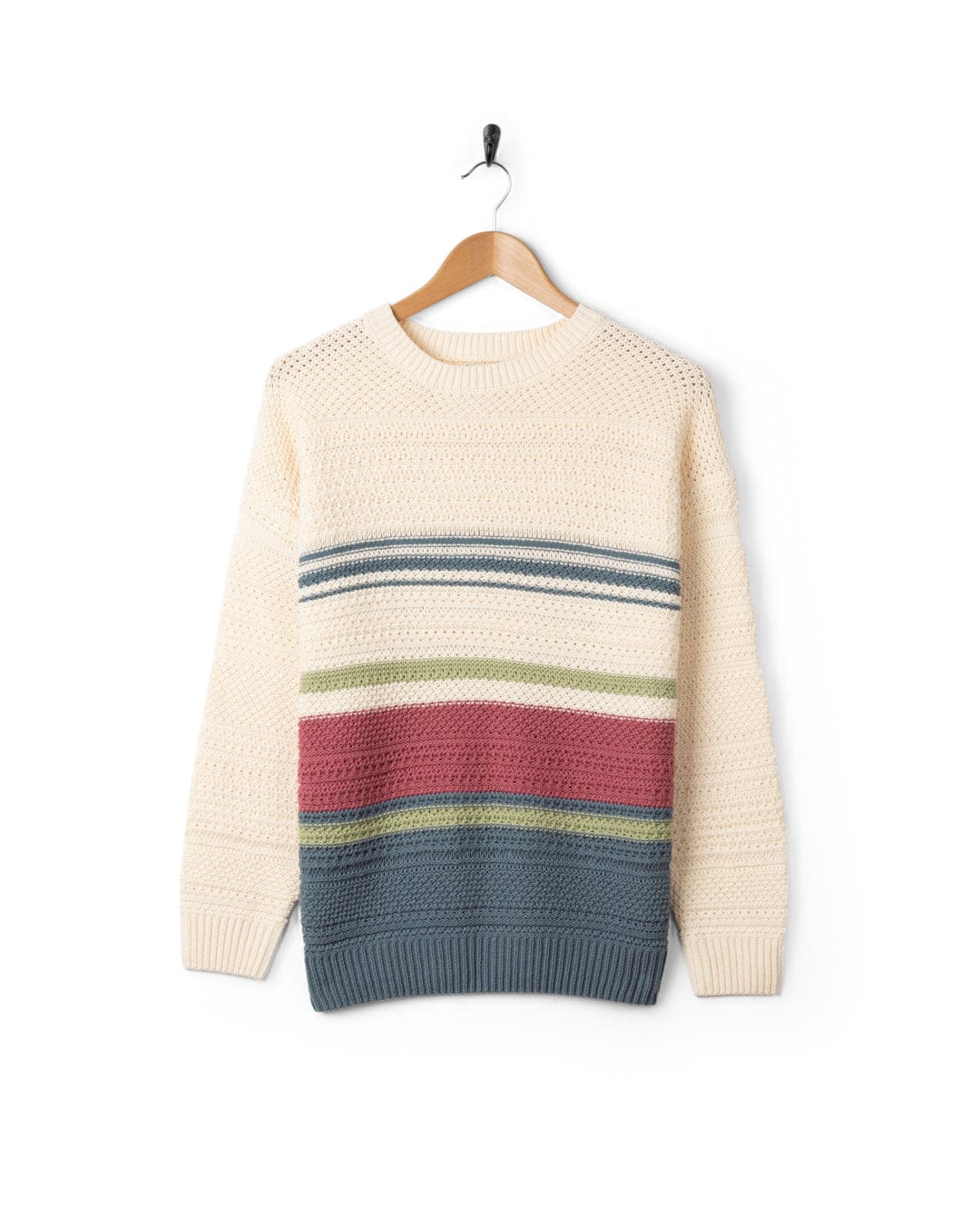 Sable Womens Long Sleeve Jumper in Cream - Image 8