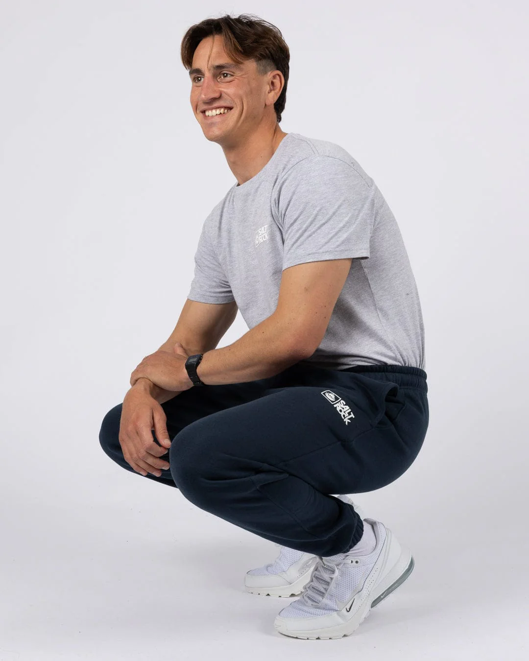 Essential Mens Joggers in Blue Marl - Image 3
