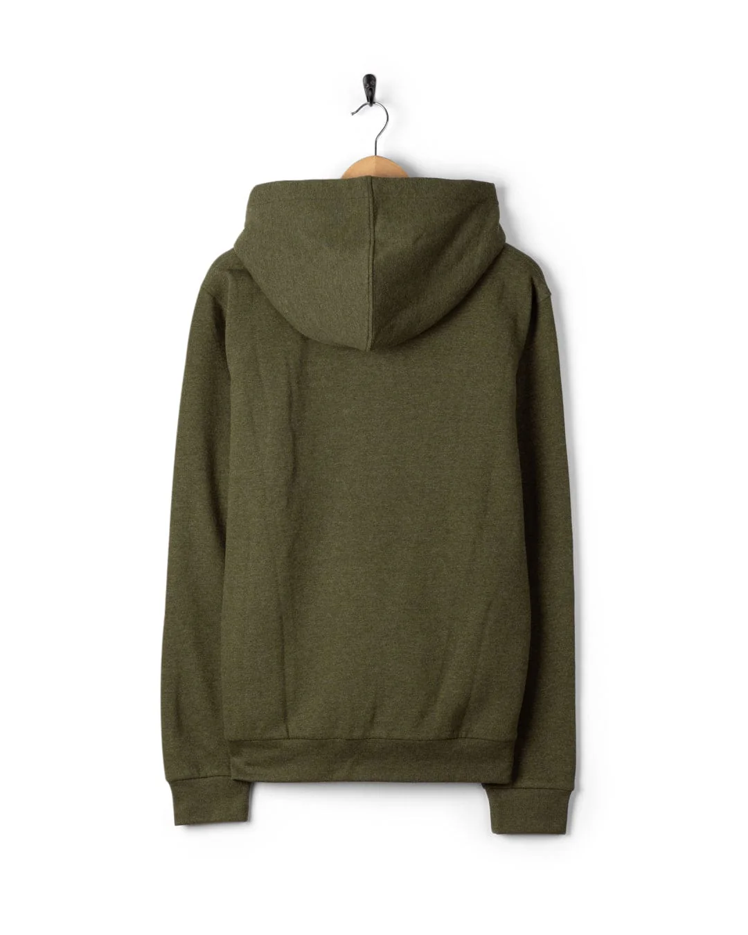 Essential Mens Fur Lined Hoodie in Green - Image 9