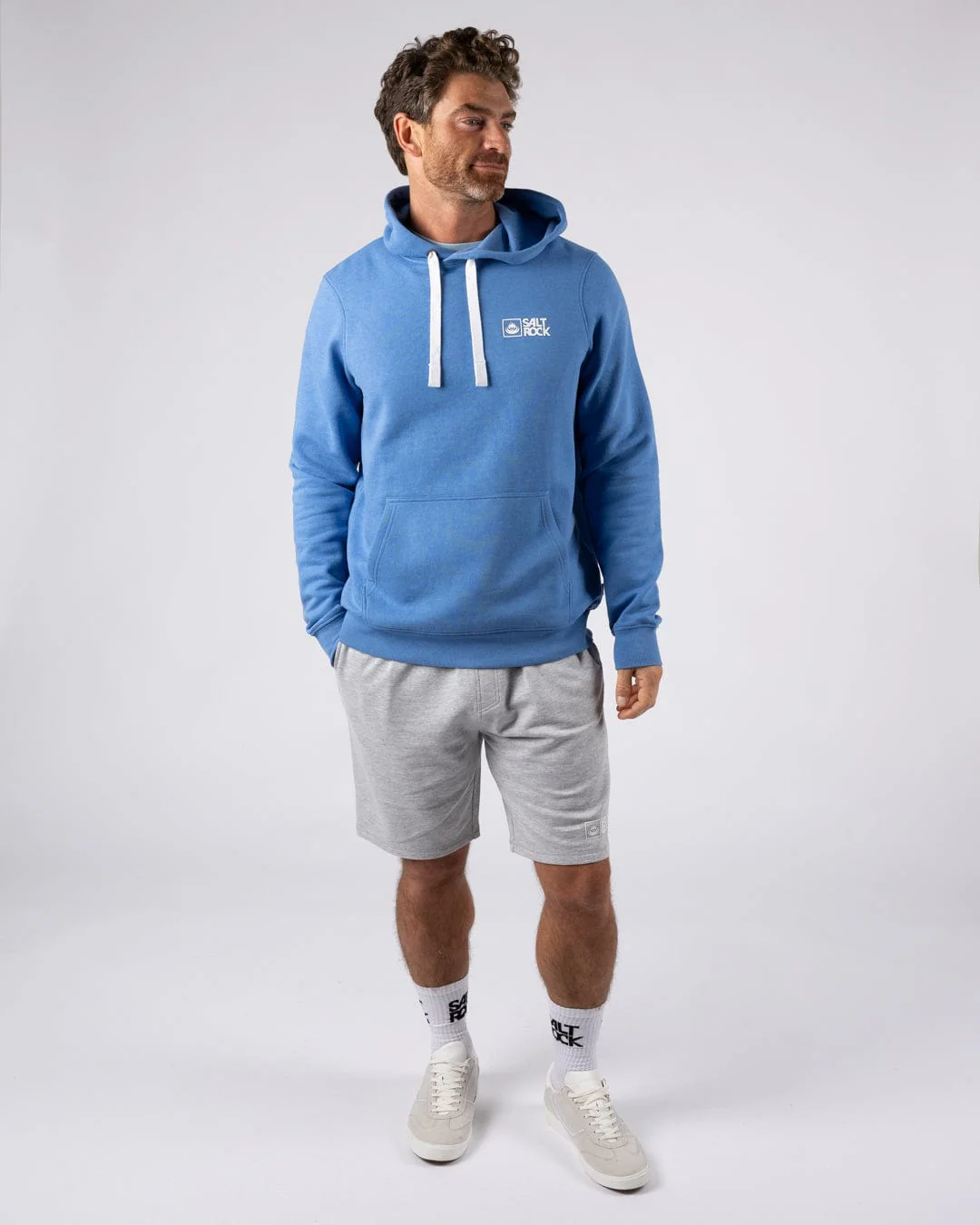 Essential Mens Pop Hoodie in Blue - Image 6