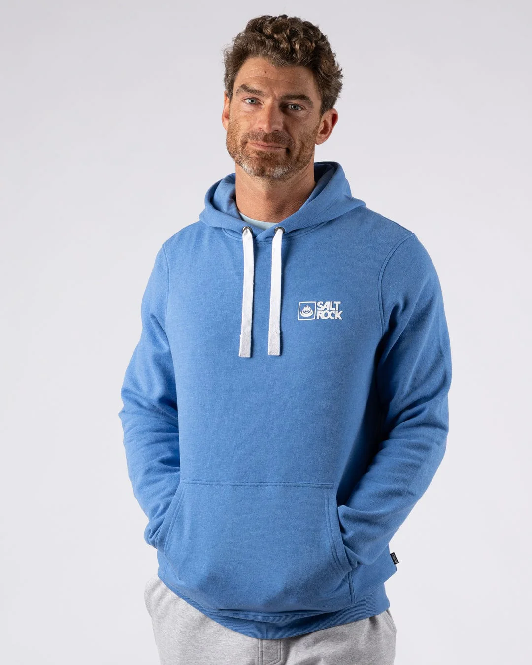 Essential Mens Pop Hoodie in Blue - Image 8