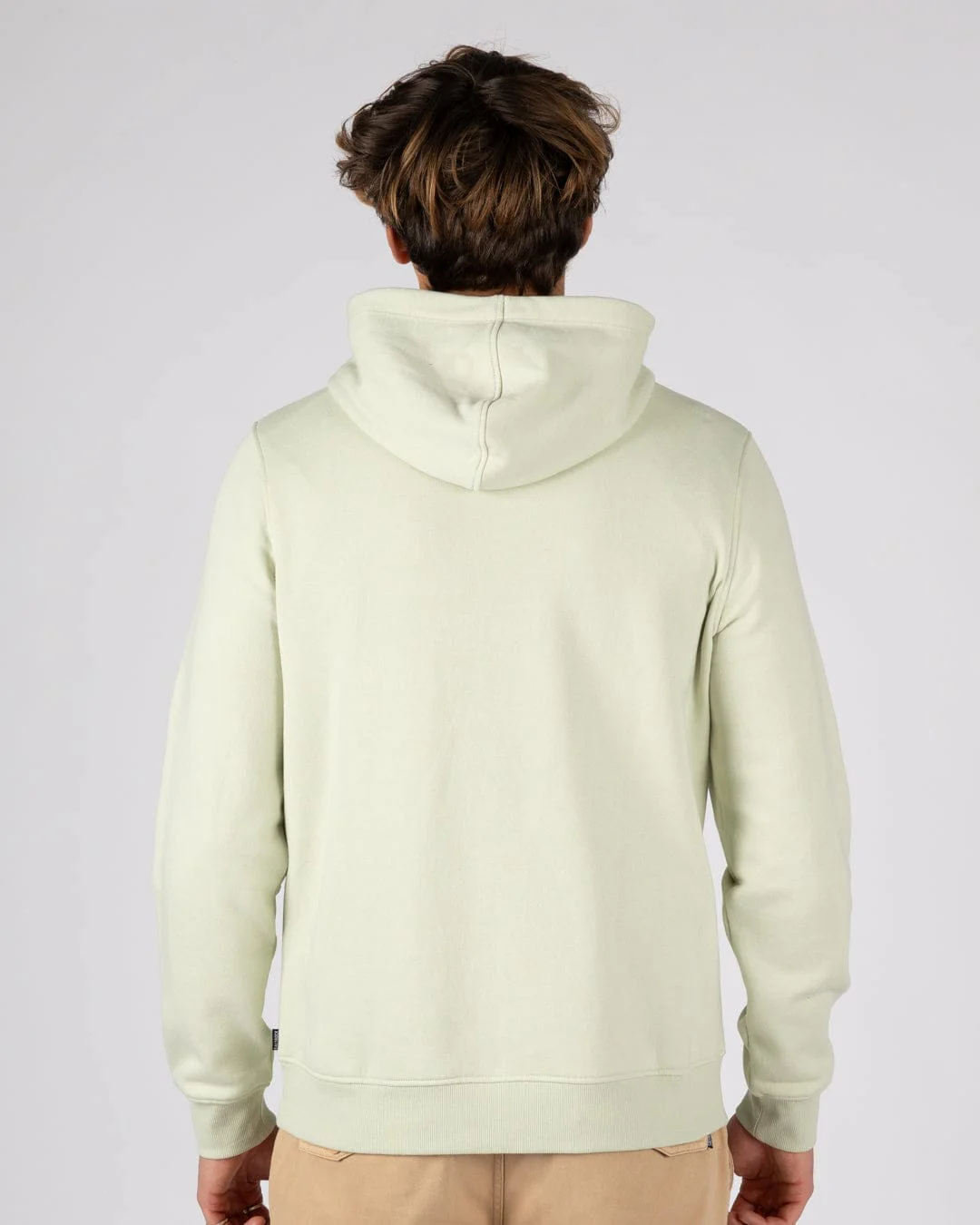 Essential Mens Pop Hoodie in Light Green - Image 2