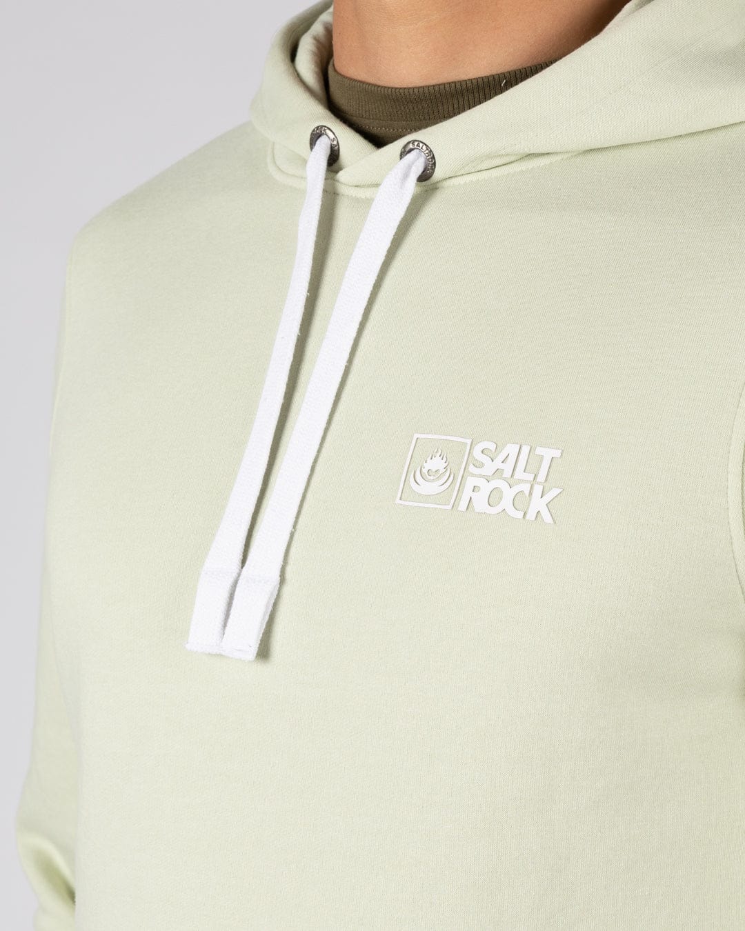 Essential Mens Pop Hoodie in Light Green - Image 4
