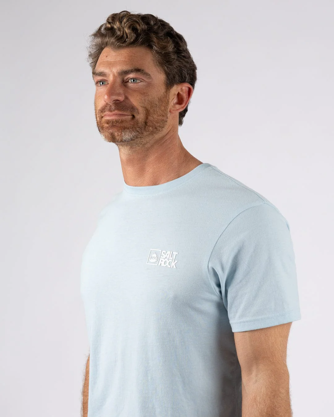 Essential Mens Short Sleeve T-Shirt in Light Blue - Image 3