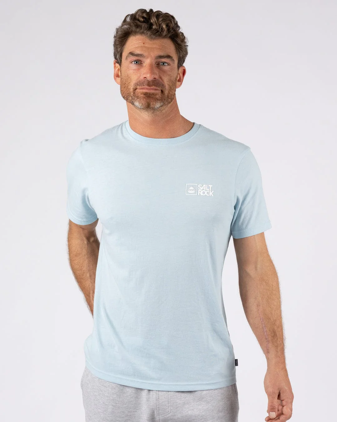 Essential Mens Short Sleeve T-Shirt in Light Blue - Image 6