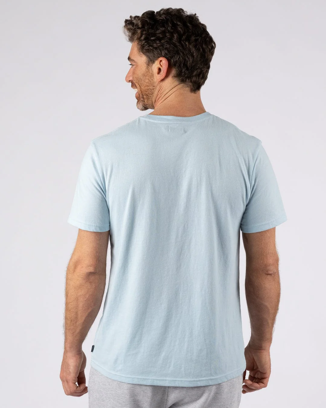 Essential Mens Short Sleeve T-Shirt in Light Blue - Image 7