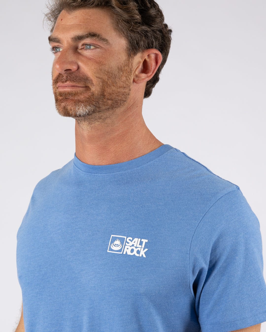 Essential Mens Short Sleeve T-Shirt in Bright Blue - Image 3