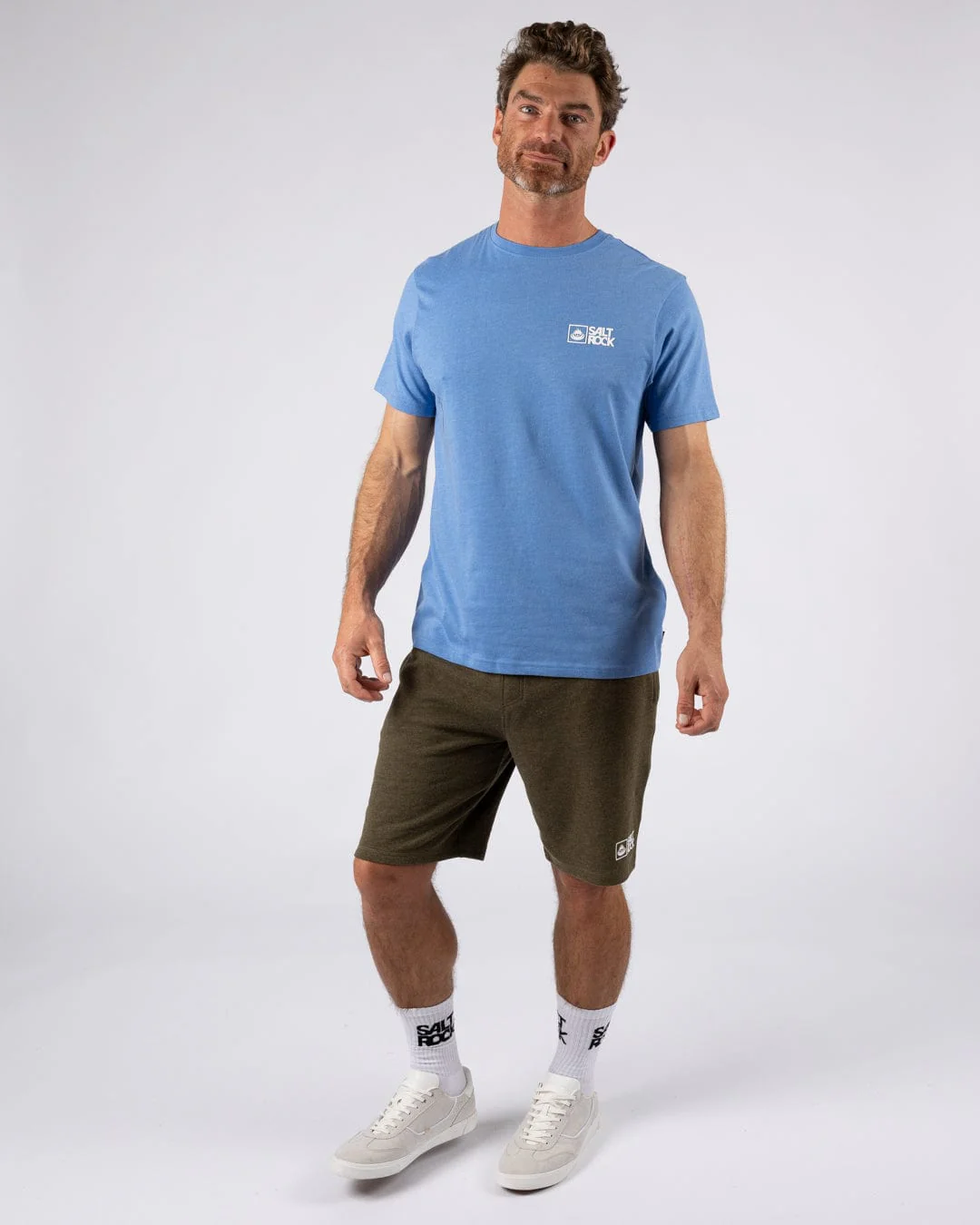 Essential Mens Short Sleeve T-Shirt in Bright Blue - Image 4
