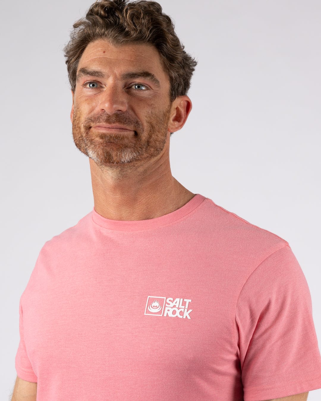 Essential Mens Short Sleeve T-Shirt in Pink - Image 2