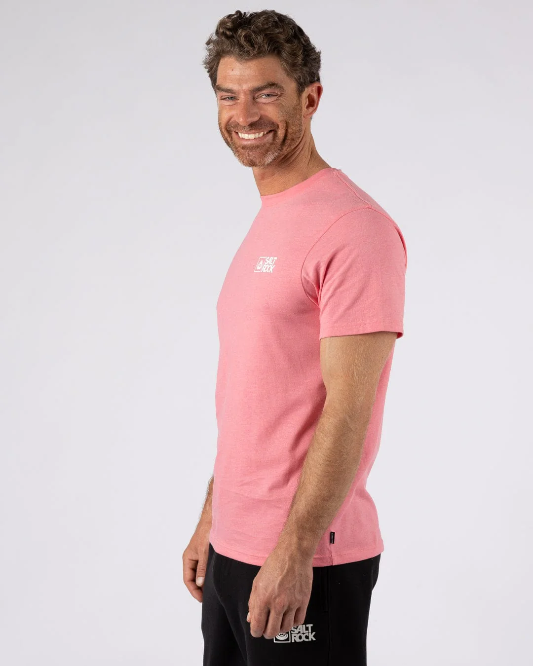 Essential Mens Short Sleeve T-Shirt in Pink - Image 6