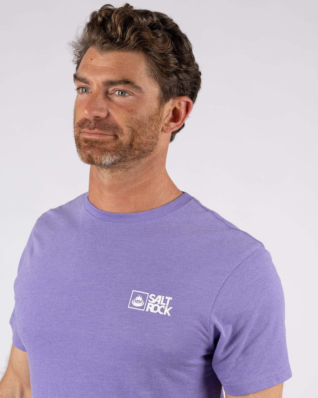 Essential Mens Short Sleeve T-Shirt in Purple - Image 3