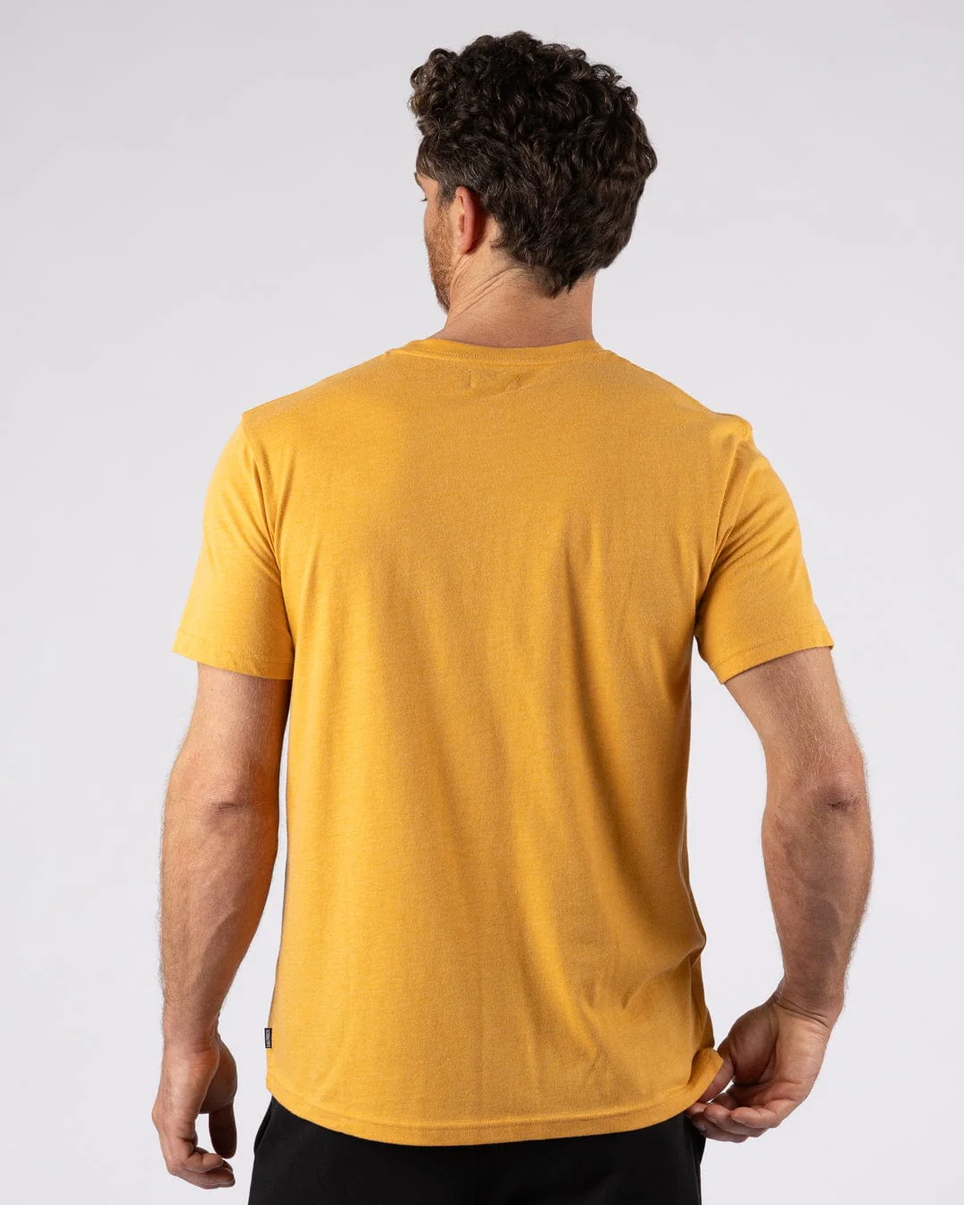 Essential Mens Short Sleeve T-Shirt in Yellow - Image 5