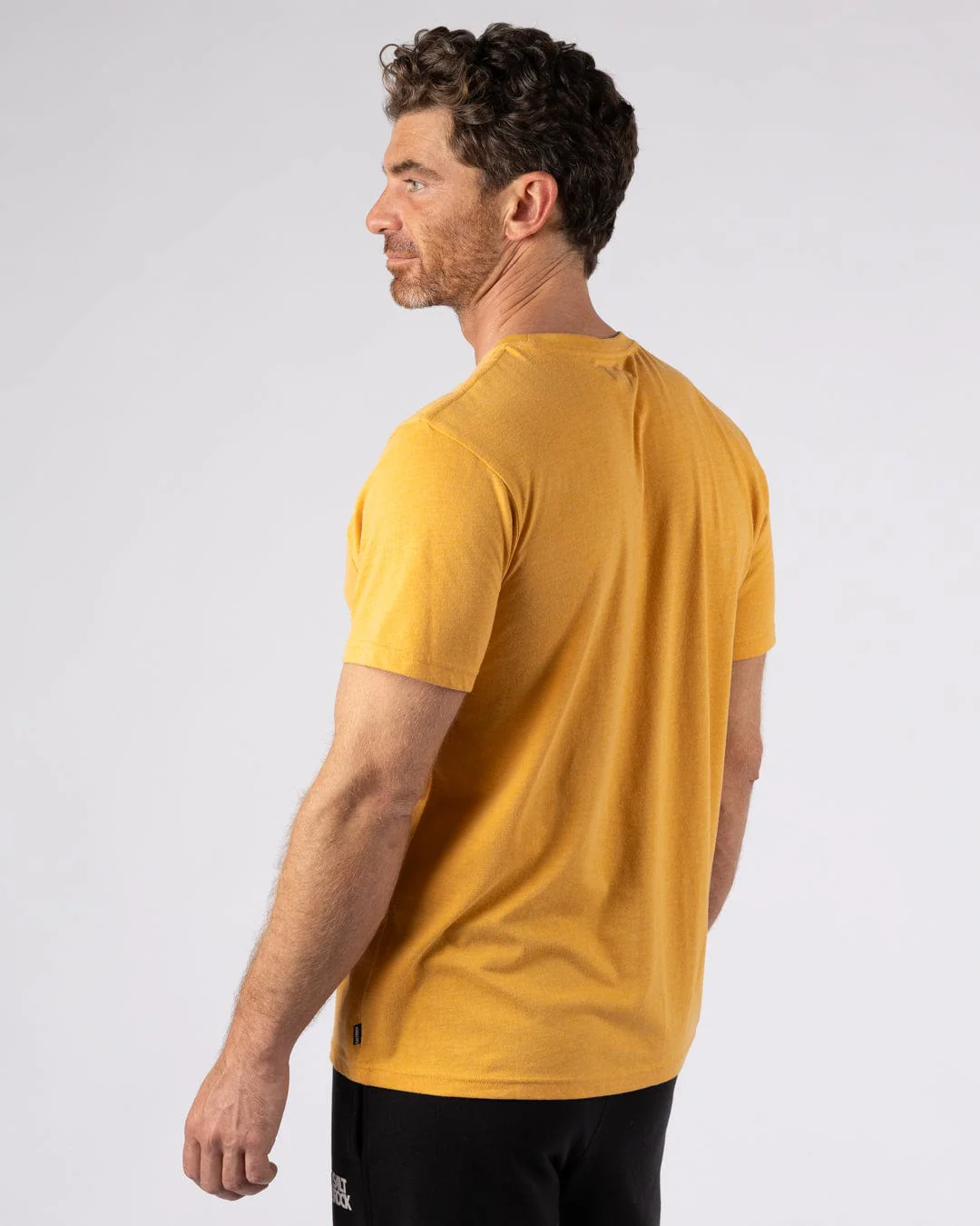 Essential Mens Short Sleeve T-Shirt in Yellow - Image 6