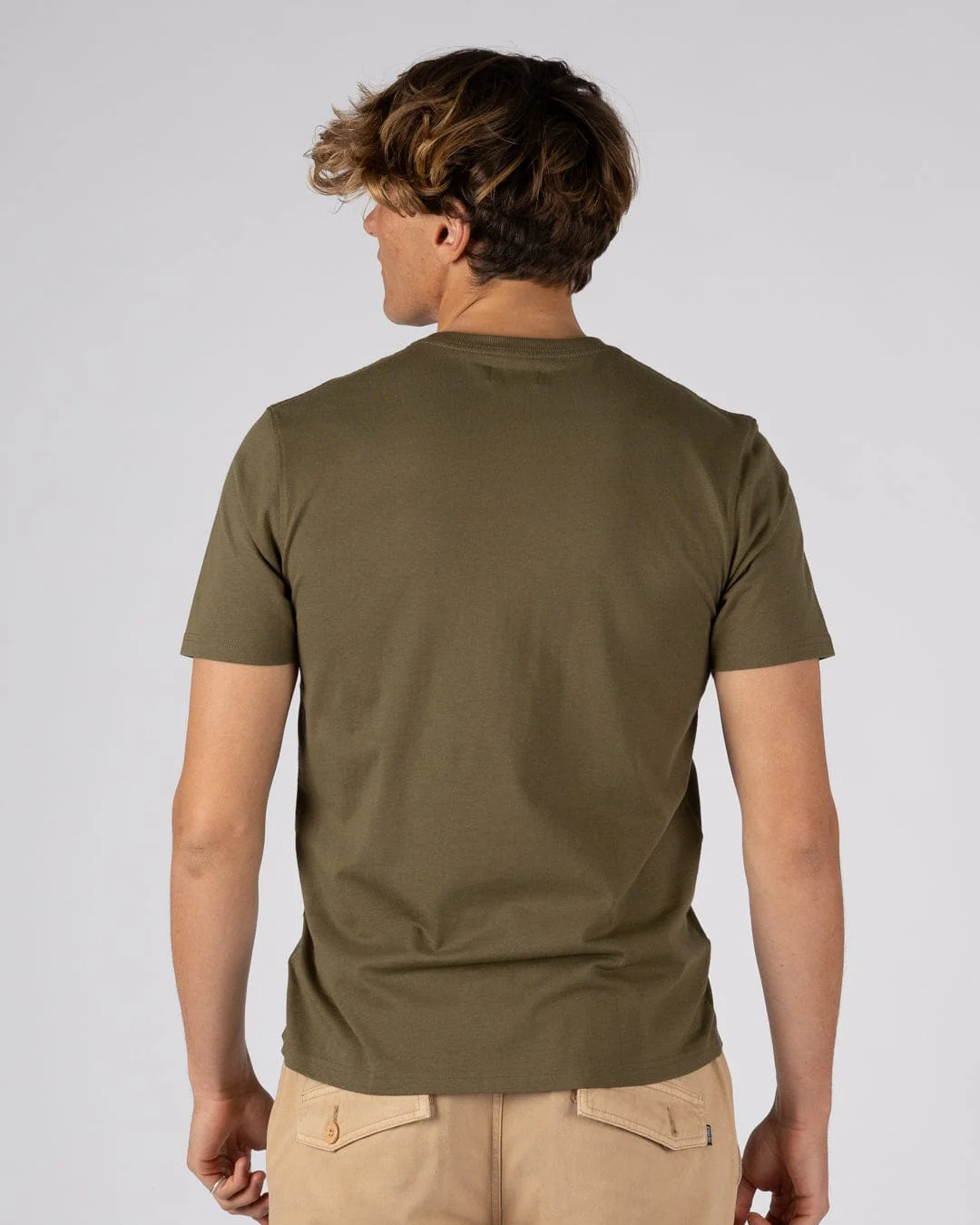 Essential Mens Short Sleeve T-Shirt in Green - Image 2