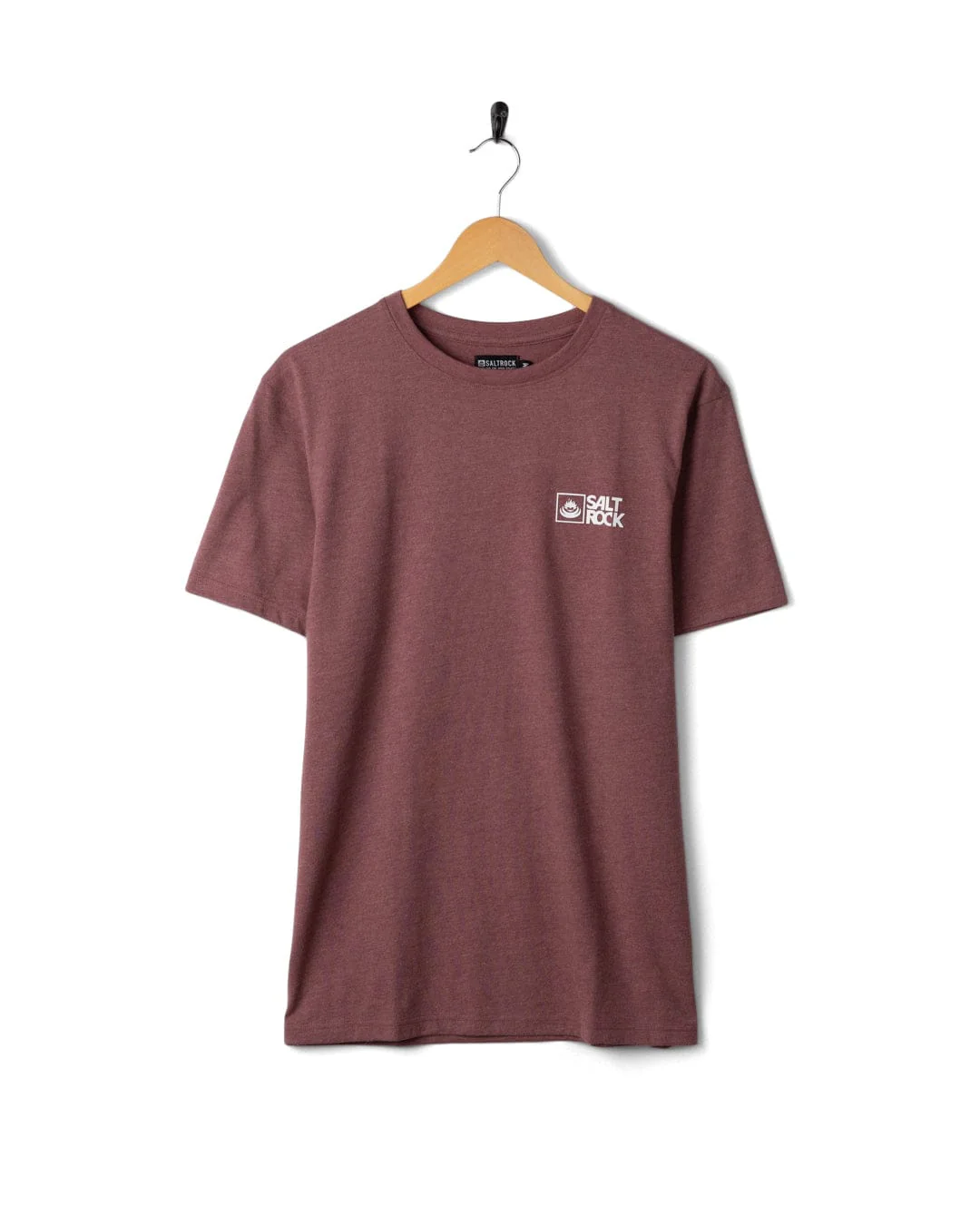 Essential Mens Short Sleeve T-Shirt in Dark Pink - Image 4
