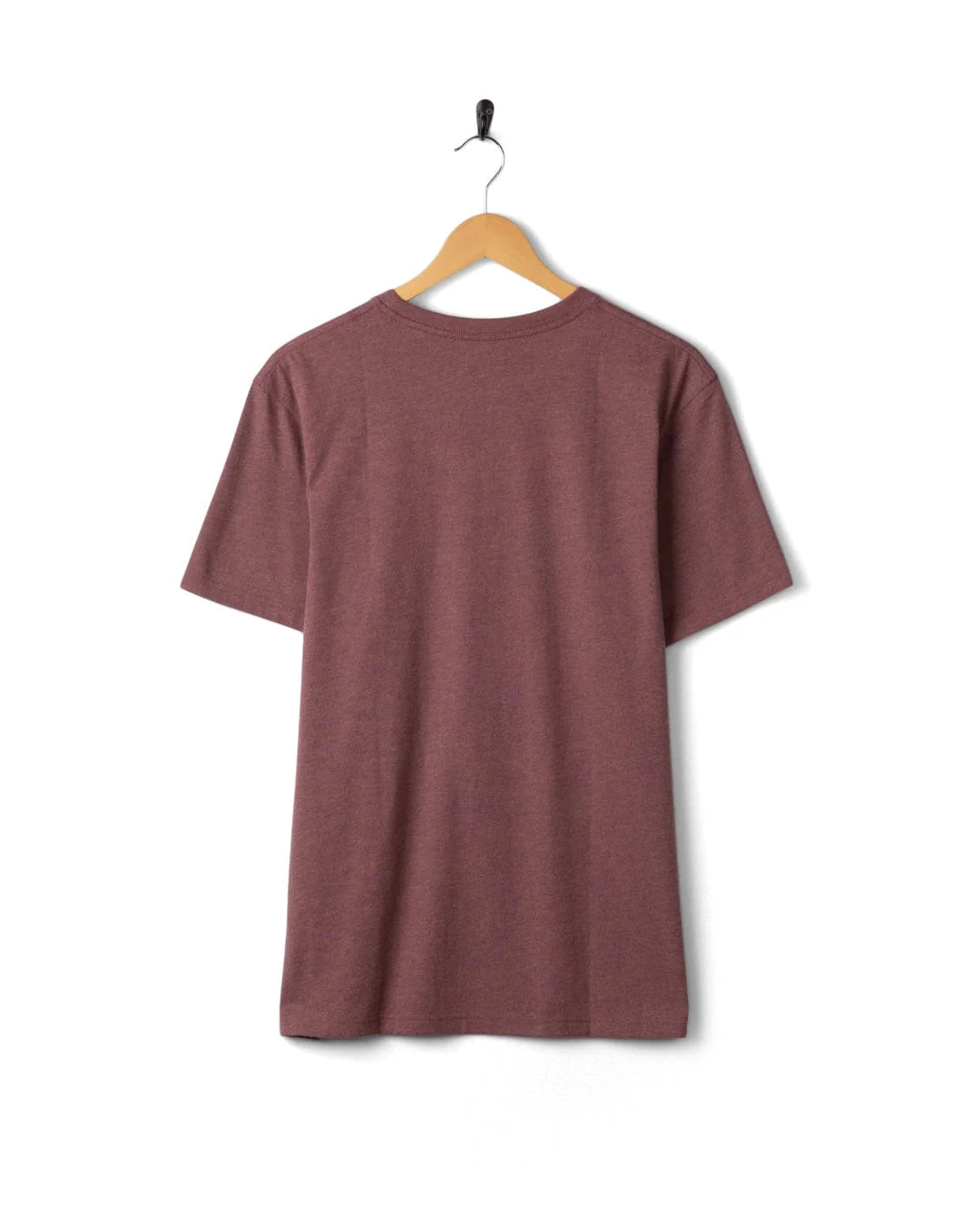 Essential Mens Short Sleeve T-Shirt in Dark Pink - Image 5