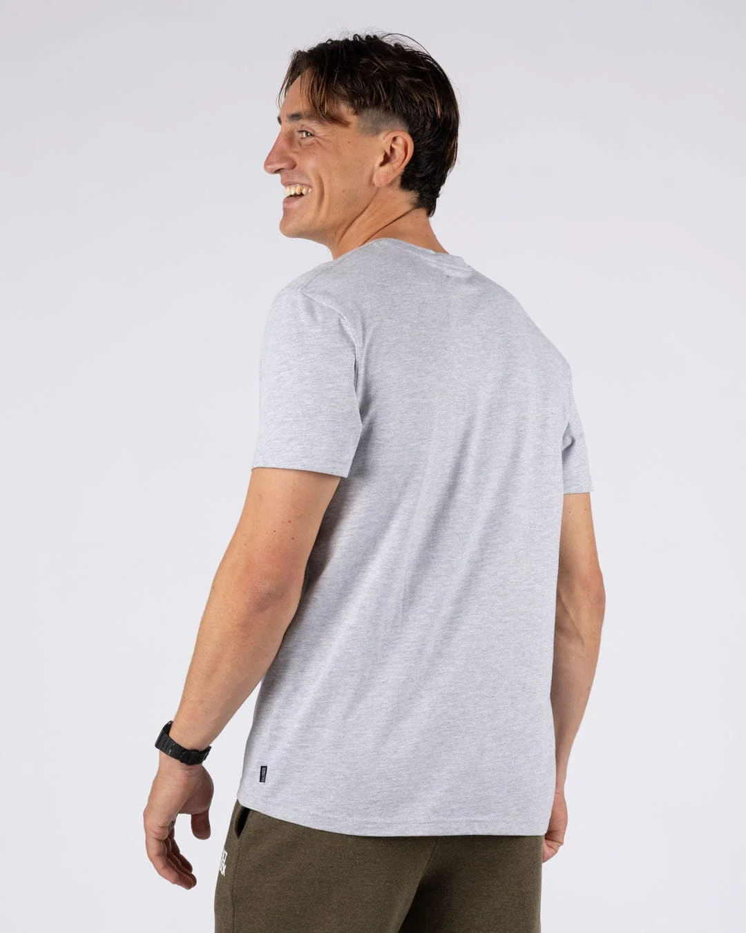 Essential Mens Short Sleeve T-Shirt in Grey - Image 4