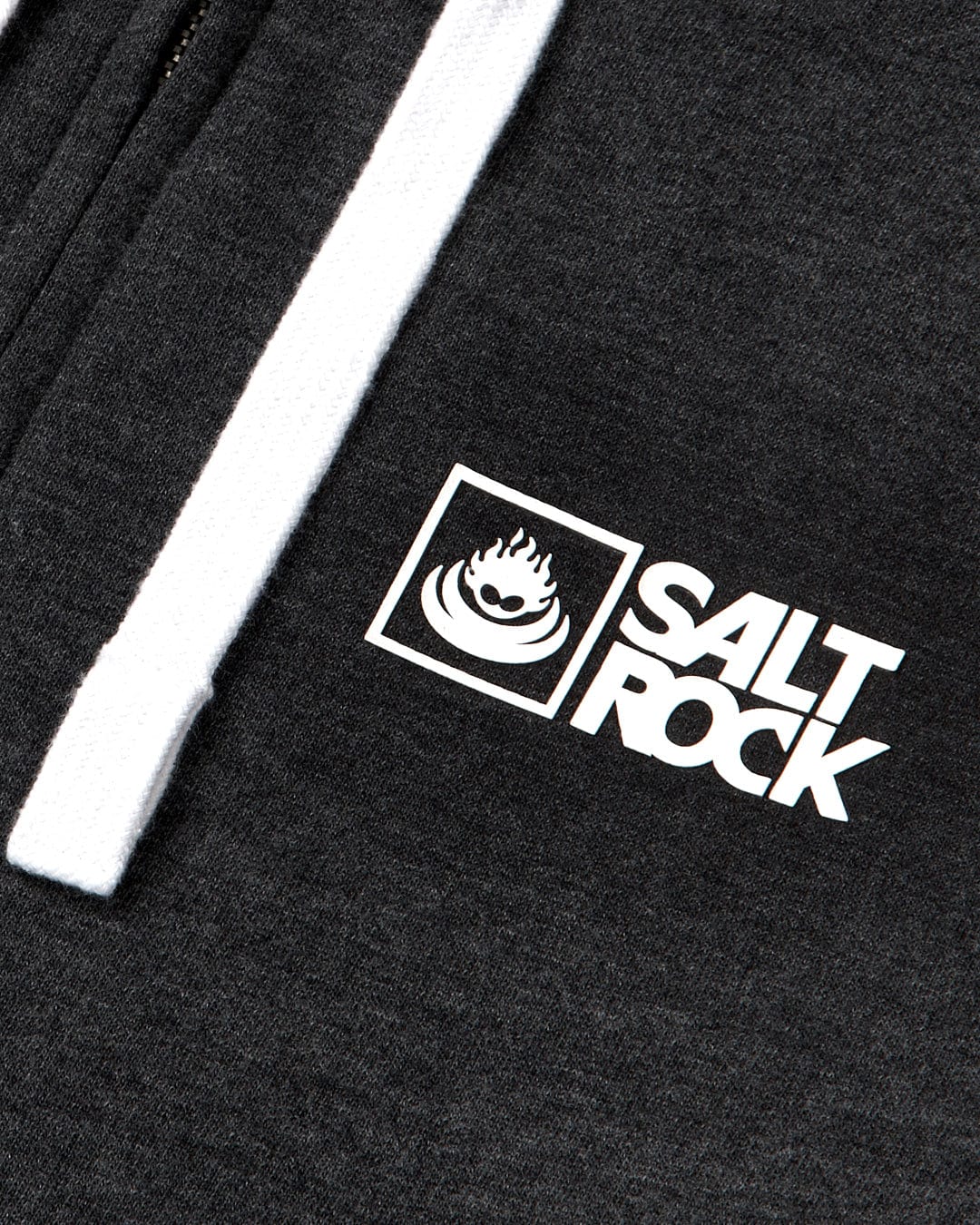 Essential Mens Zip Hoodie in Dark Grey - Image 6